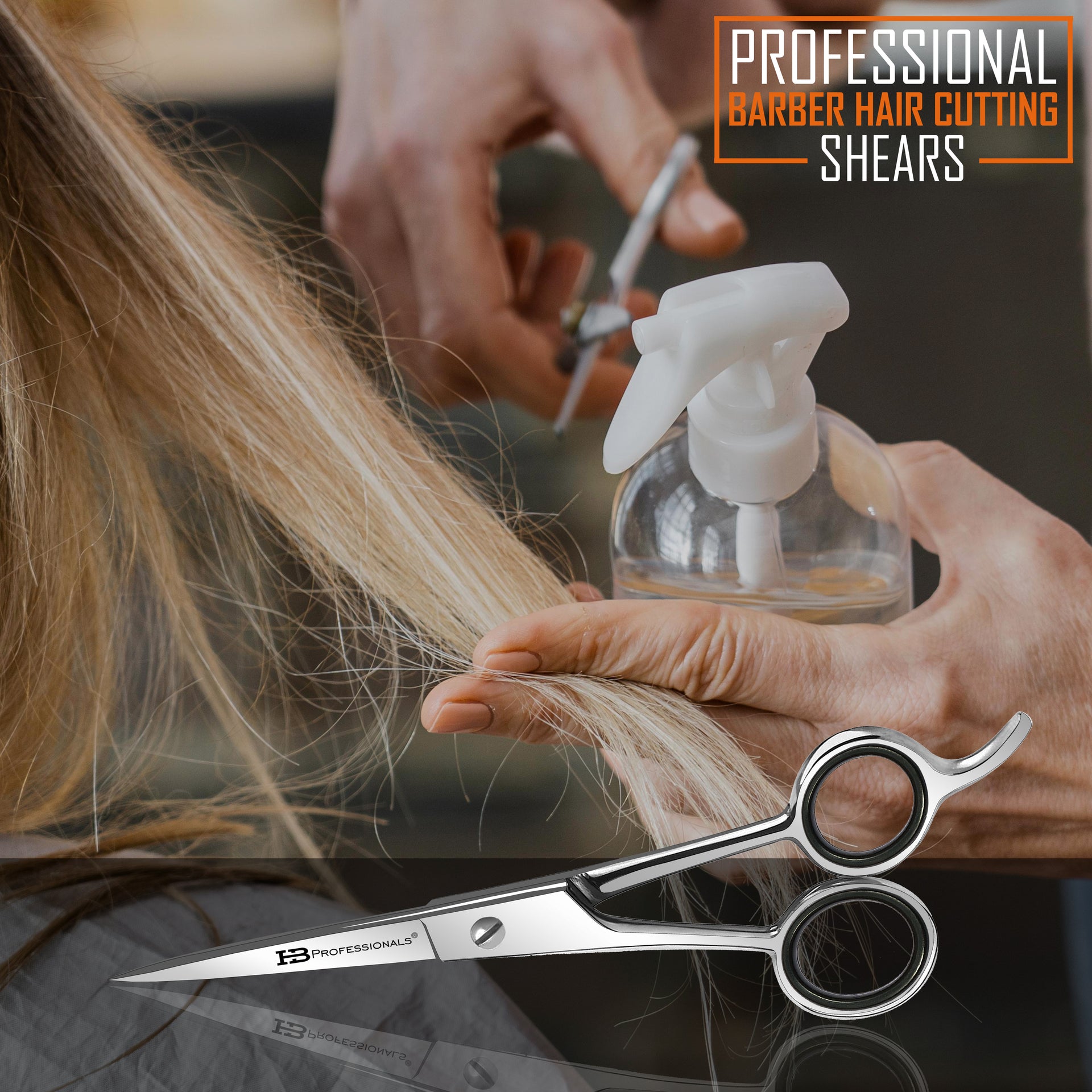 Hair Cutting And Hair Dressing Shears - 5.5 Inches - Premium Stainless Steel Scissors - Razor Edge Sharp Blades - For Salons, Professional Barbers, Men & Women, Kids, Pets (Silver)